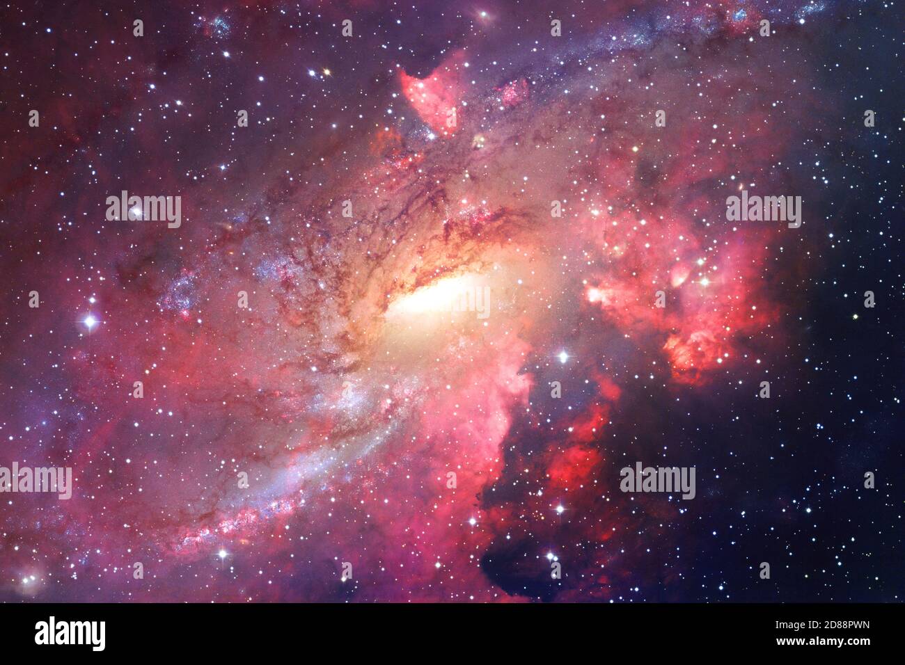 Spazio esterno, paesaggio cosmico. Nebulosa. Elementi di questa immagine forniti dalla NASA. Foto Stock