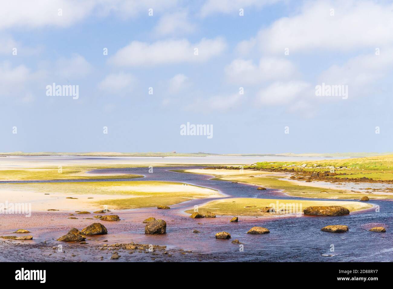 Traigh Vallay sull'Isola di North Uist Foto Stock