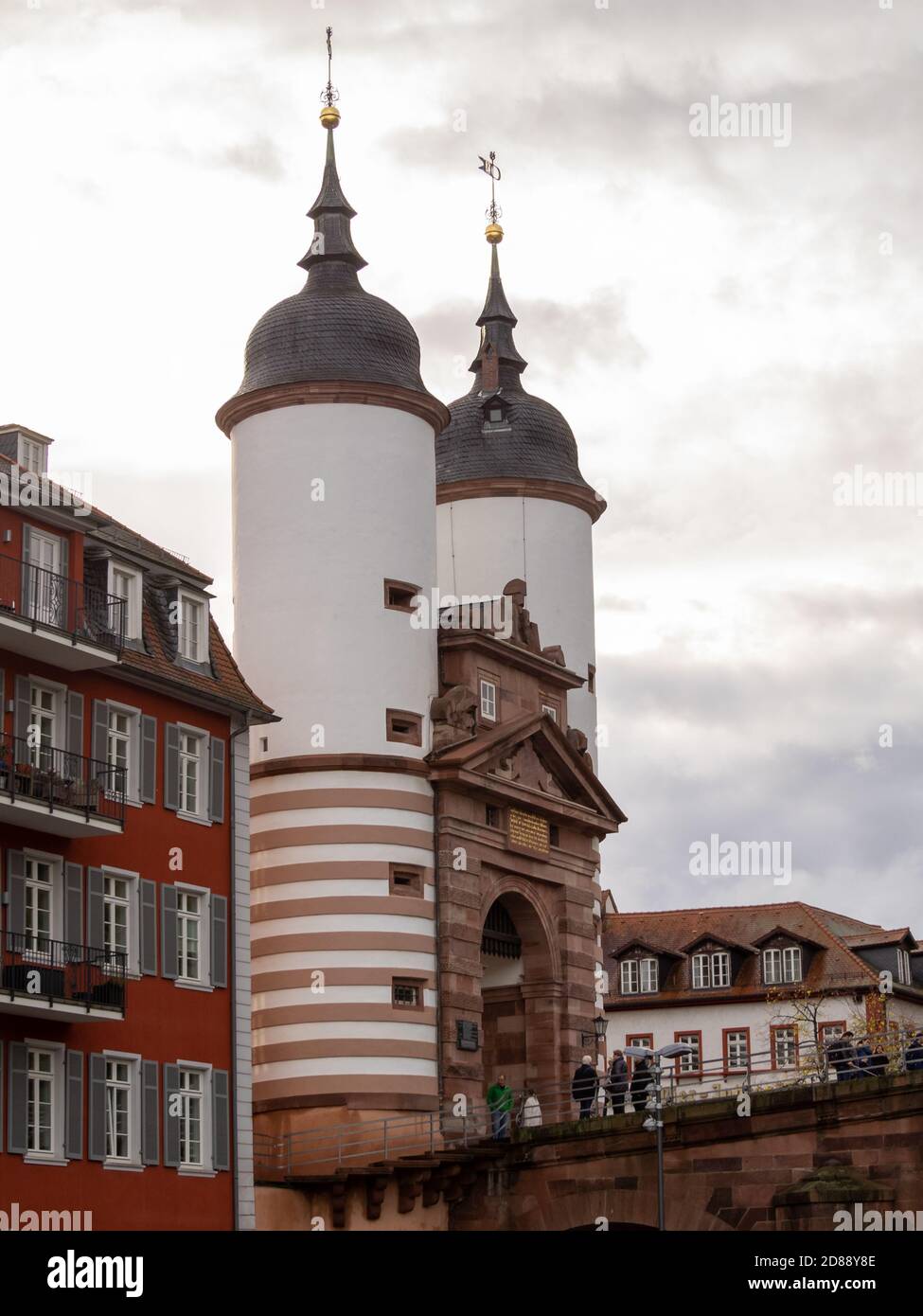 Le torri di Heidelberg tardo Brucke Foto Stock