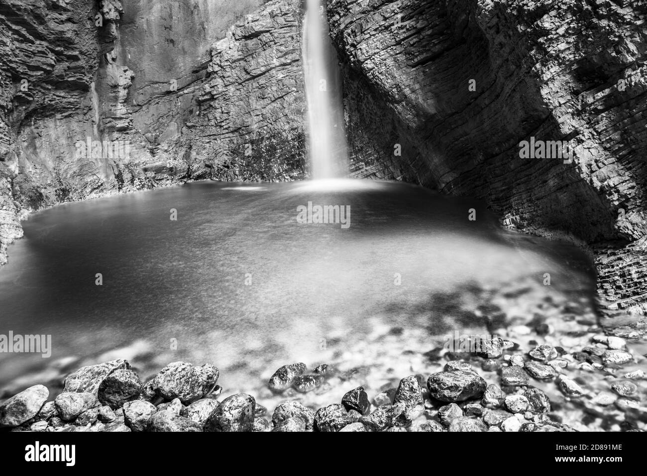 Caporetto, cascate di Kozjak, fiume Isonzo annidato nelle preAlpi Giulie.  Slovenia Foto stock - Alamy