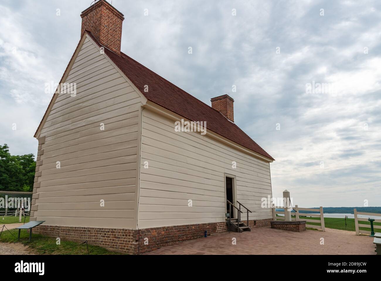 Il 1775 edificio della Mansion a Mount Vernon, la casa di George Washington del 18 ° secolo in Virginia. Foto Stock
