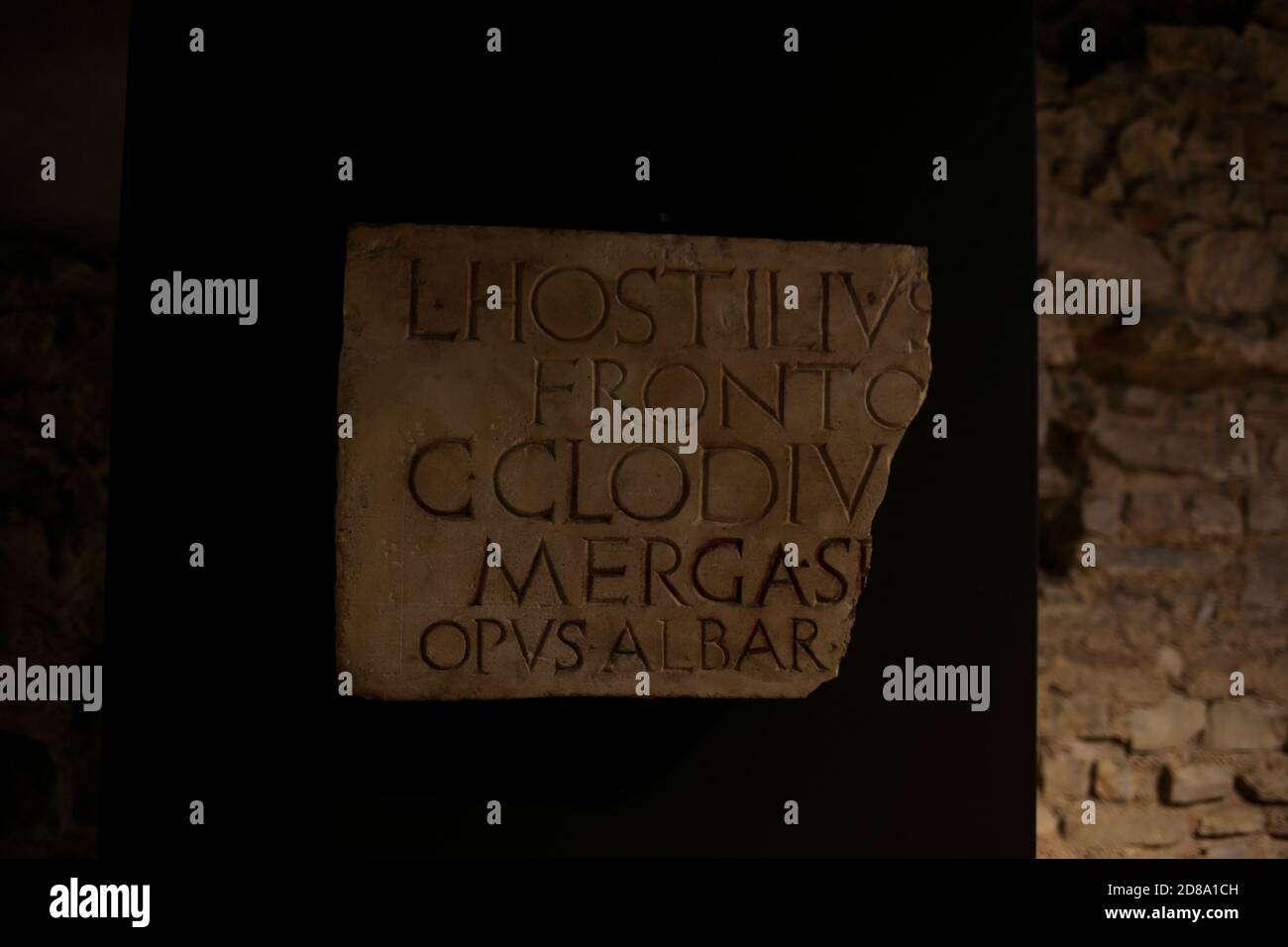 Brescia, Italia - 26 giugno 2019: Parco archeologico bresciano di Brescia Romana, Santuario dell'età repubblicana (secondo quarto del i secolo a.C.) con prefinale Foto Stock