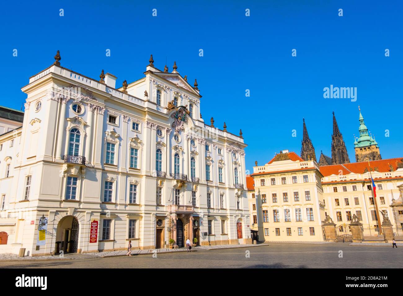 Arcibiskupský palác, Palazzo dell'Arcivescovo, Hradčanské náměstí, Hradcany, Praga, Repubblica Ceca Foto Stock