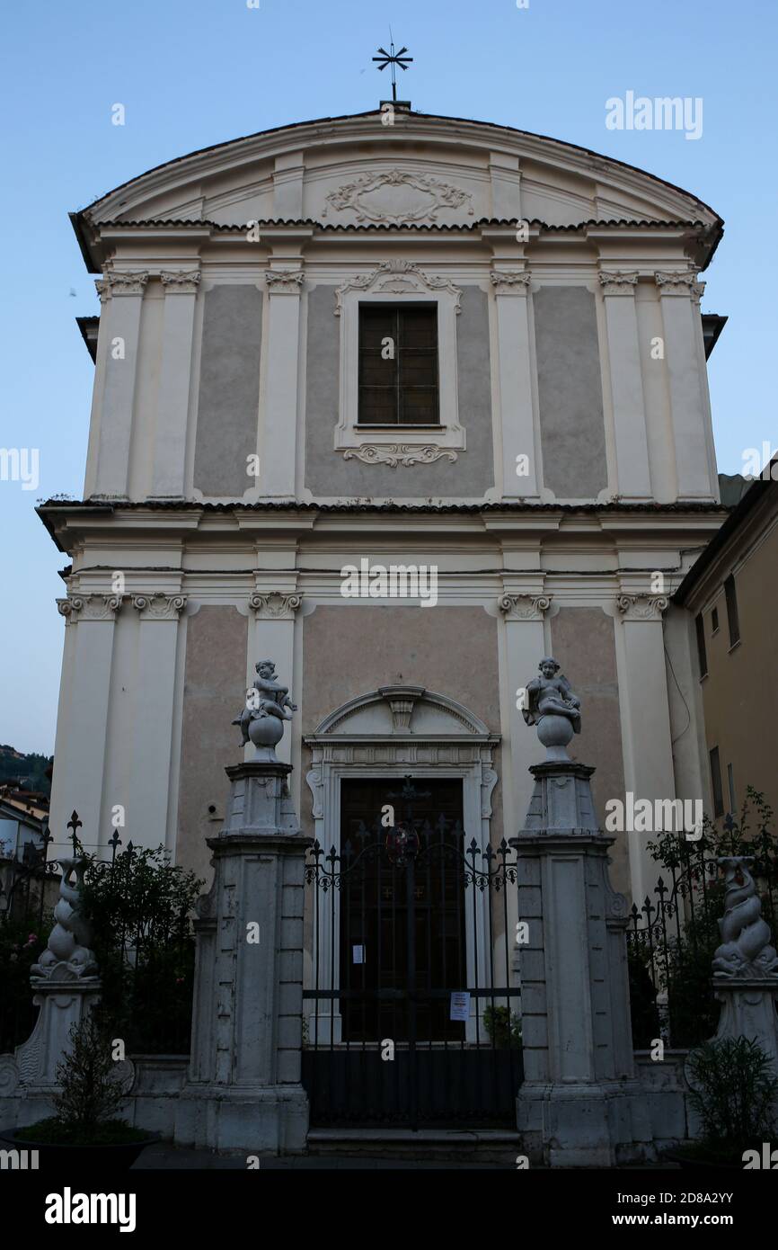 Brescia, Italia: San Zeno al Foro, chiesa cattolica romana, barocca, Piazza del Foro, Via dei Musei, vicino alle rovine del tempio capitolino Romano. Foto Stock