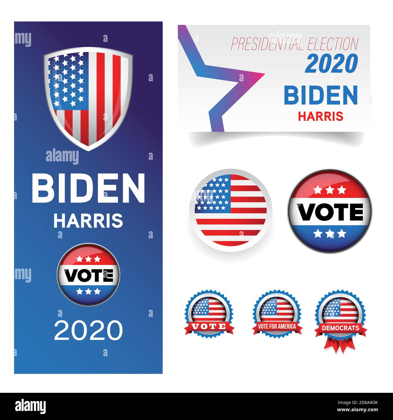 Il voto delle elezioni presidenziali ha fissato Biden, Harris Illustrazione Vettoriale