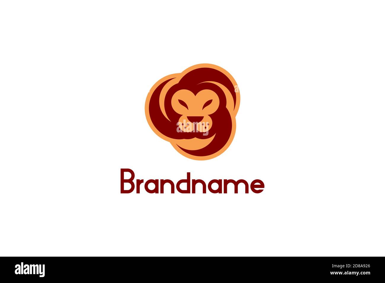Concetto di design del logo Creative Lion per la testa Illustrazione Vettoriale