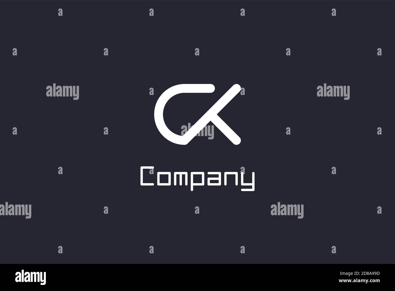 Logo lettera CK Illustrazione Vettoriale