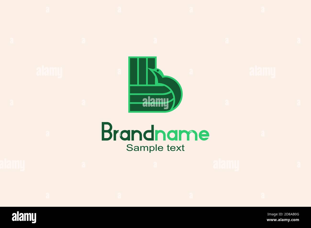 Concetto di design del logo della lettera B. Illustrazione Vettoriale