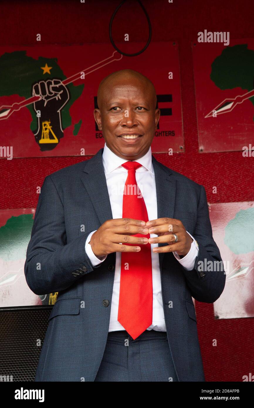 Johannesburg, Sudafrica. 28 Ott 2020. Julius Malema e il deputato del partito Mbuyiseni Ndlozi appaiono in Randburg Magistrate Court, secondo le accuse di aver aggredito un poliziotto. Credit: SOPA Images Limited/Alamy Live News Foto Stock