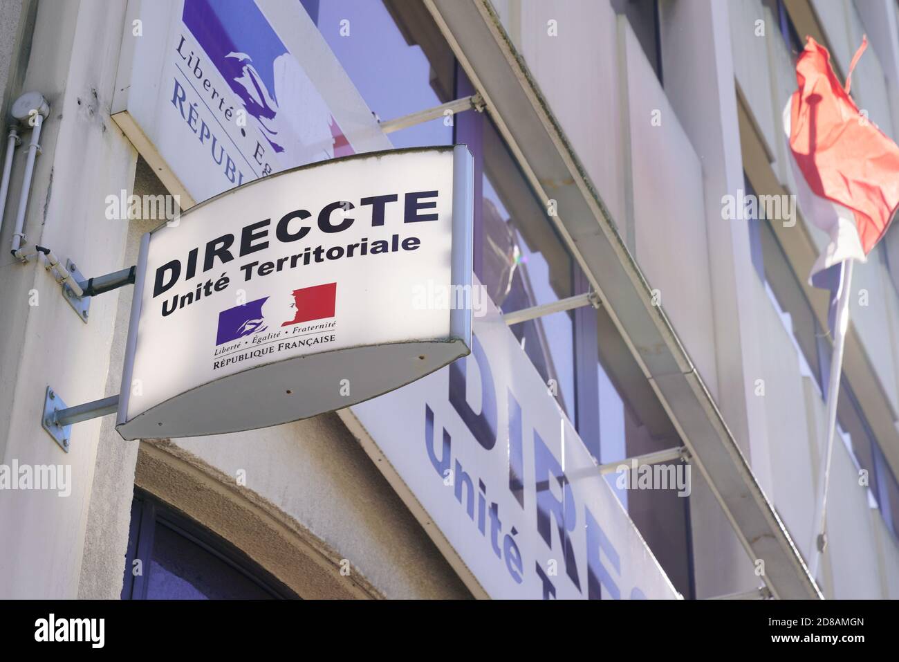 Bordeaux , Aquitaine / Francia - 10 20 2020 : logo e testo direccte su ufficio francese commercio estero intelligence economica nelle direzioni regionali Foto Stock