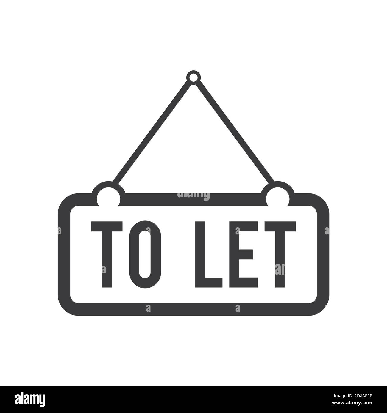 Per lasciare segno vettore icona modello trendy. Cornice appesa per lasciare icona segno di progettazione. Illustrazione Vettoriale