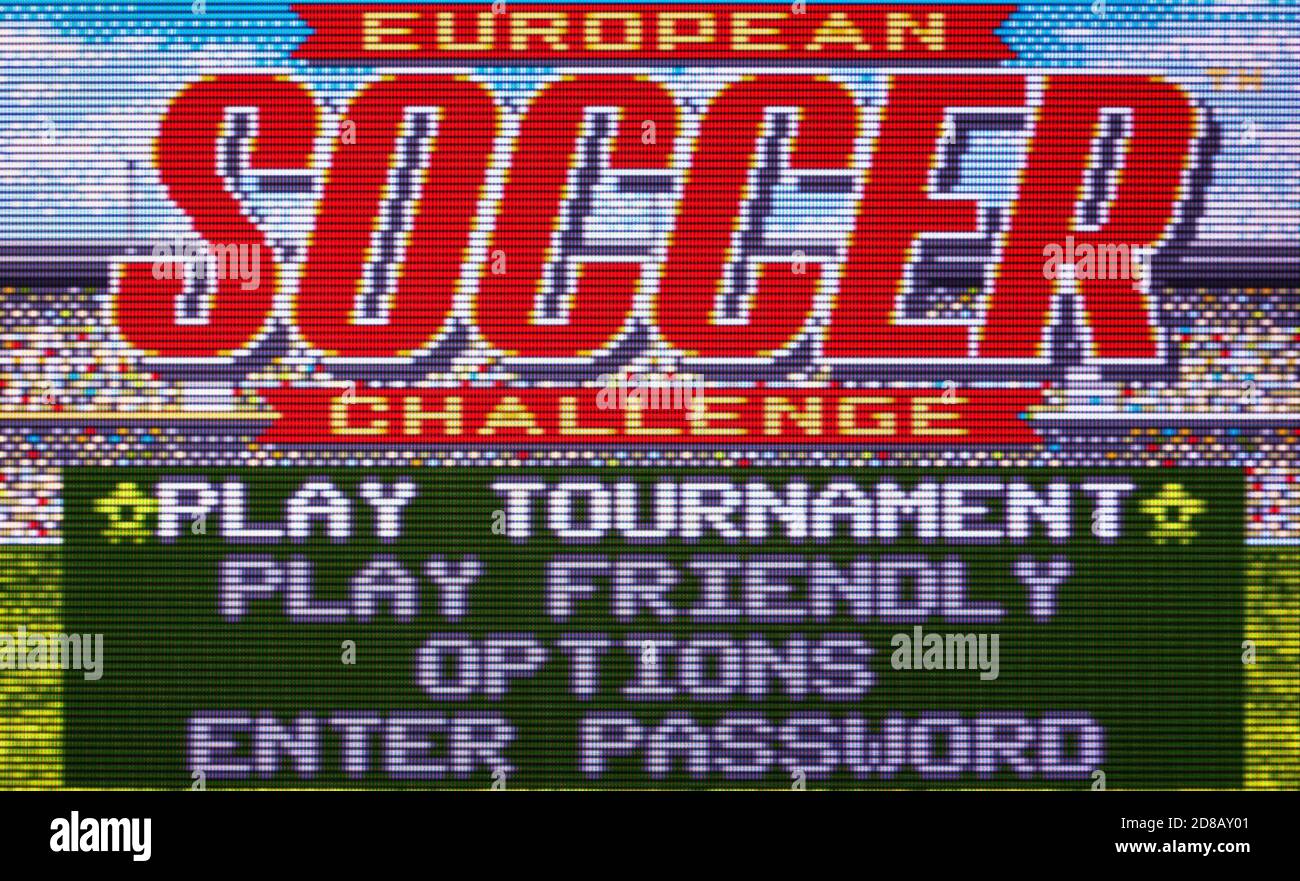 European Soccer Challenge - Atari Lynx Videogame - uso editoriale solo Foto Stock