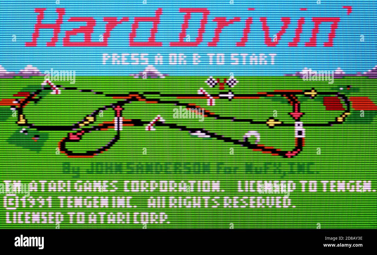 Hard Drivin' - Atari Lynx Videogame - solo per uso editoriale Foto Stock