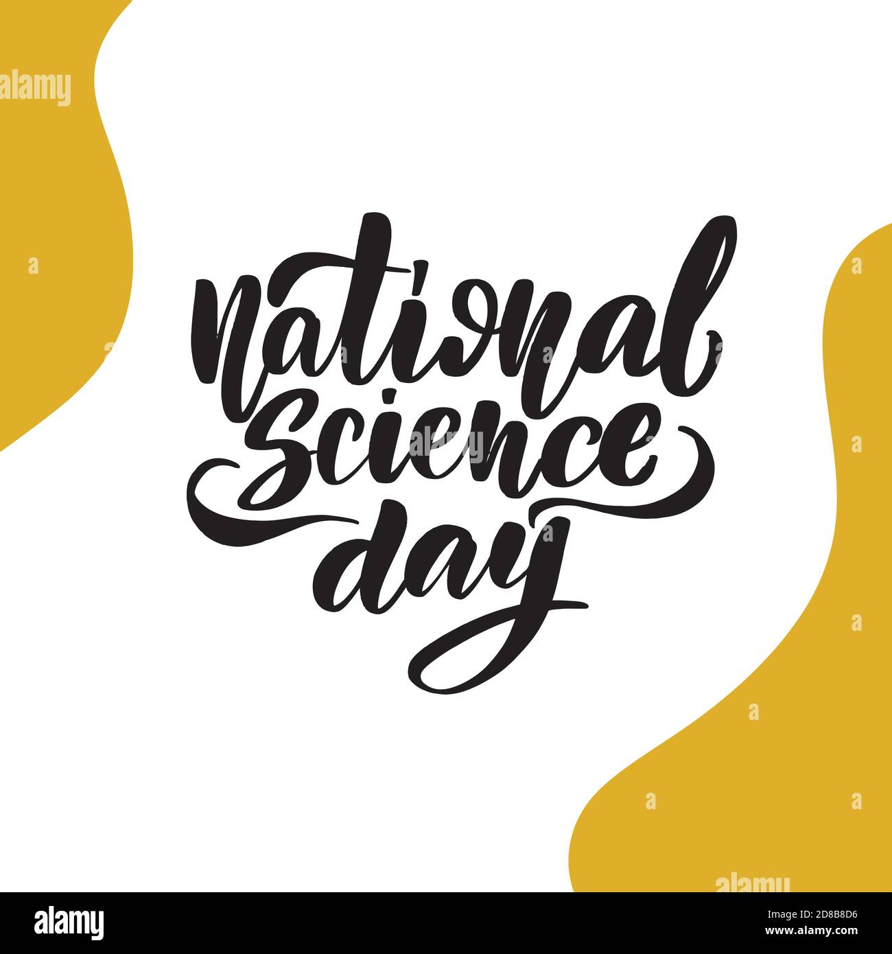 Giornata nazionale della scienza. Poster o sfondo banner Illustrazione Vettoriale