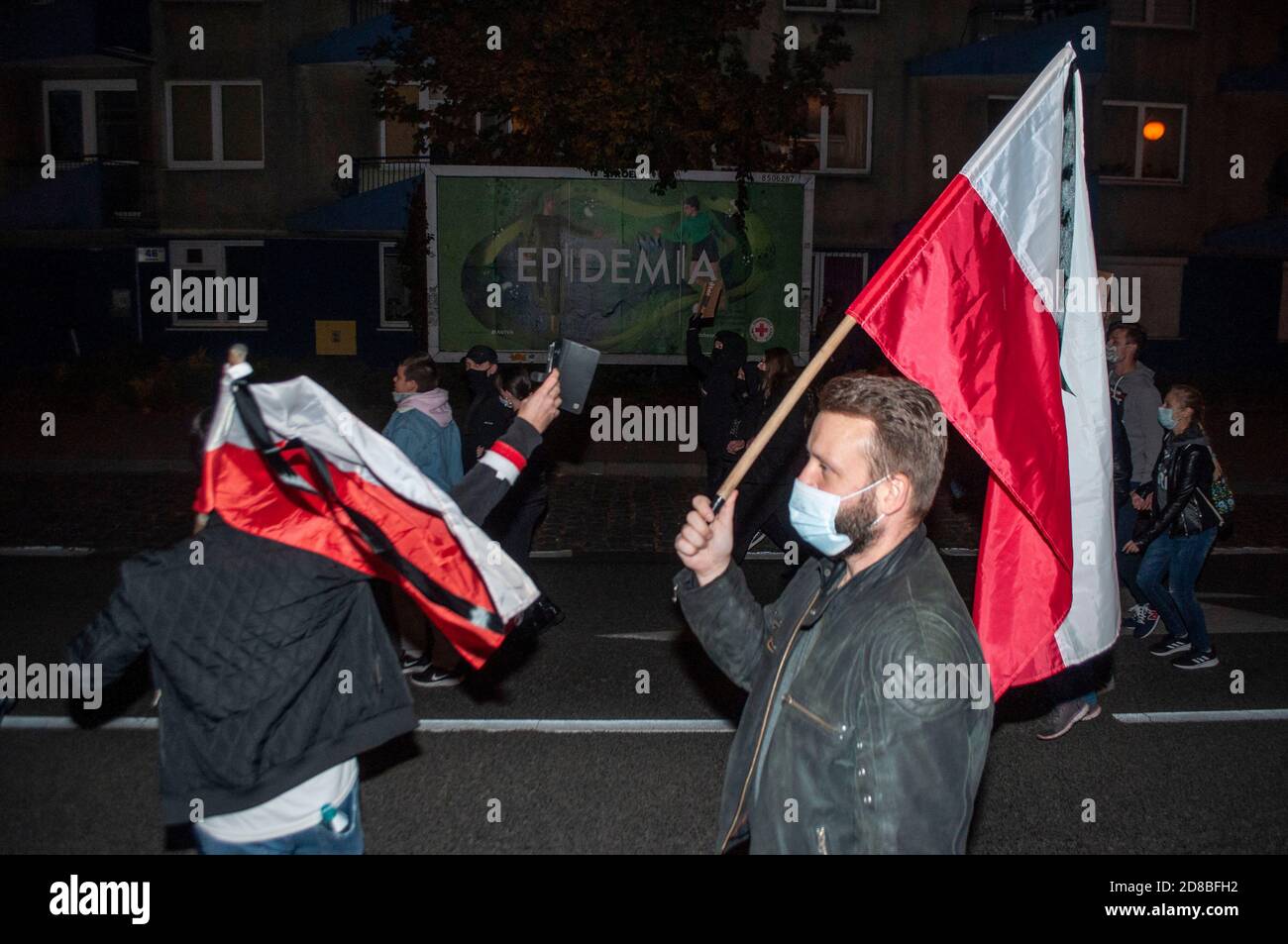 Sciopero nazionale delle donne in Polonia dopo un divieto quasi totale di aborto Foto Stock