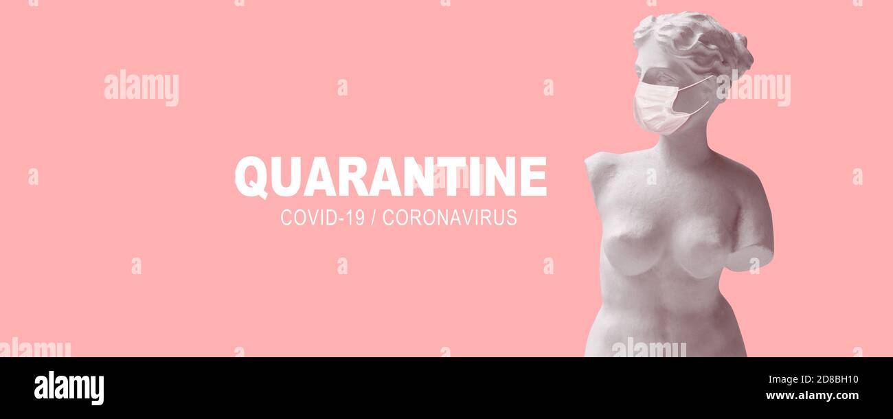 Concetto di prevenzione del coronavirus e dei virus. Epidemia di pandemia come sindrome respiratoria con sintomo di polmonite virale. Foto Stock