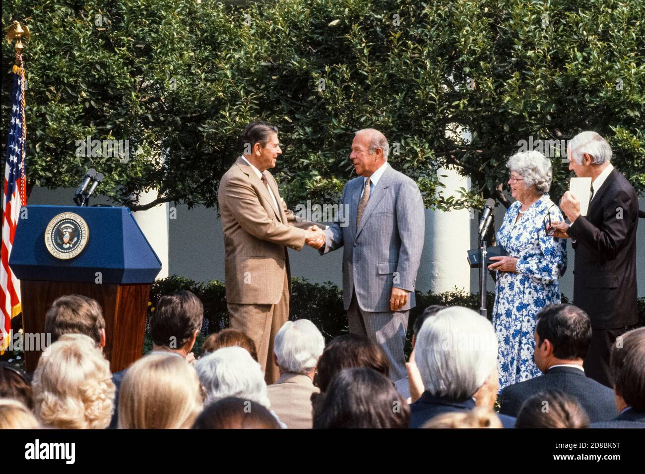 Presidente DEGLI STATI UNITI Ronald Reagan, Anni '80 Foto Stock - Foto 4