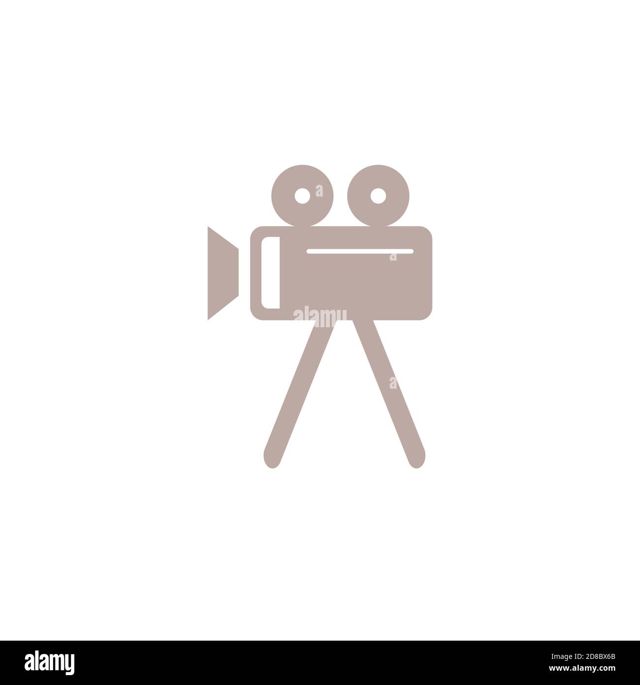 Design vettoriale clipart con videocamera isolato Illustrazione Vettoriale