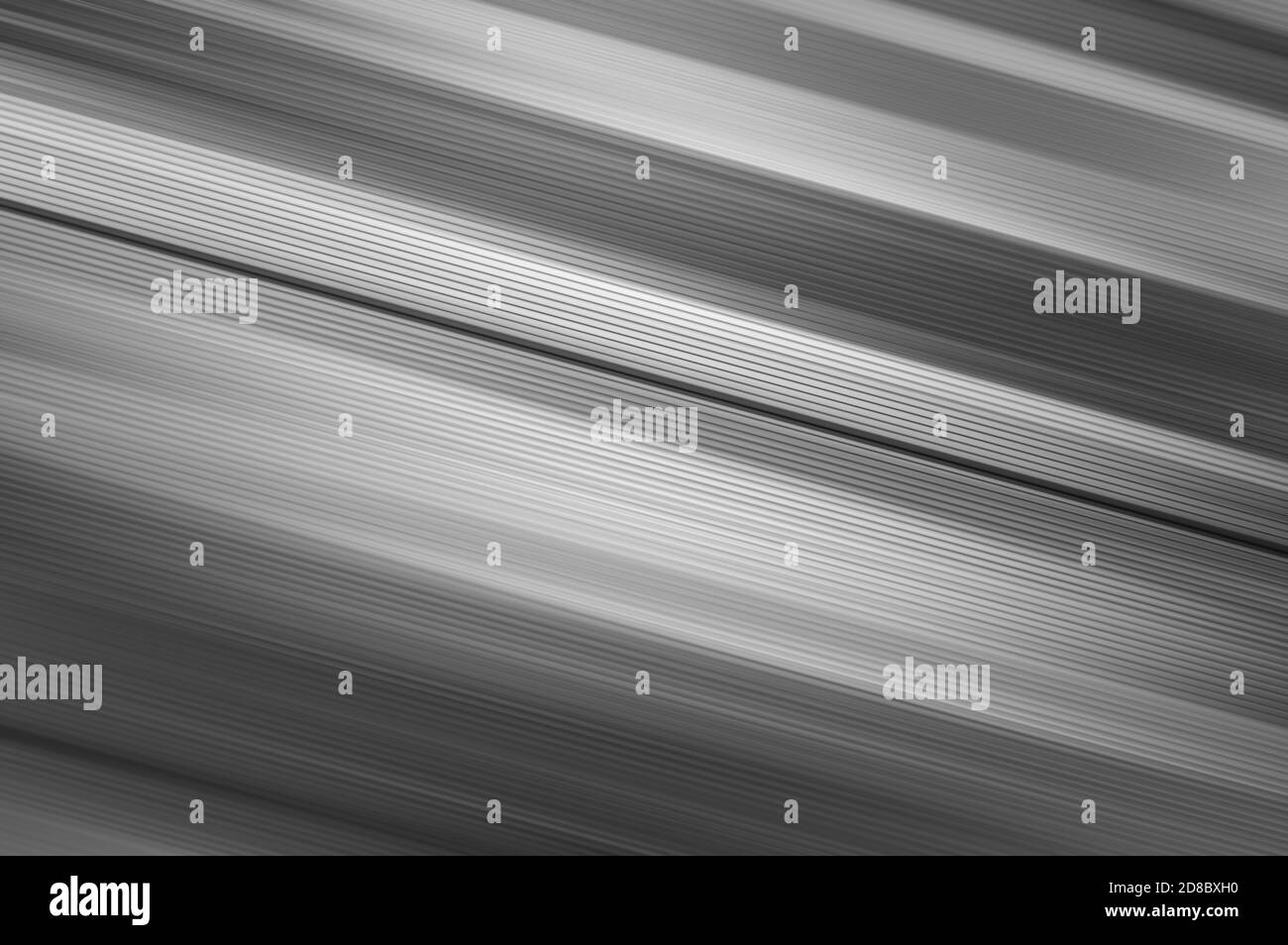 Sfumatura grigio linee metalliche sfondo movimento sfocatura diagonale strisce con cuciture Foto Stock