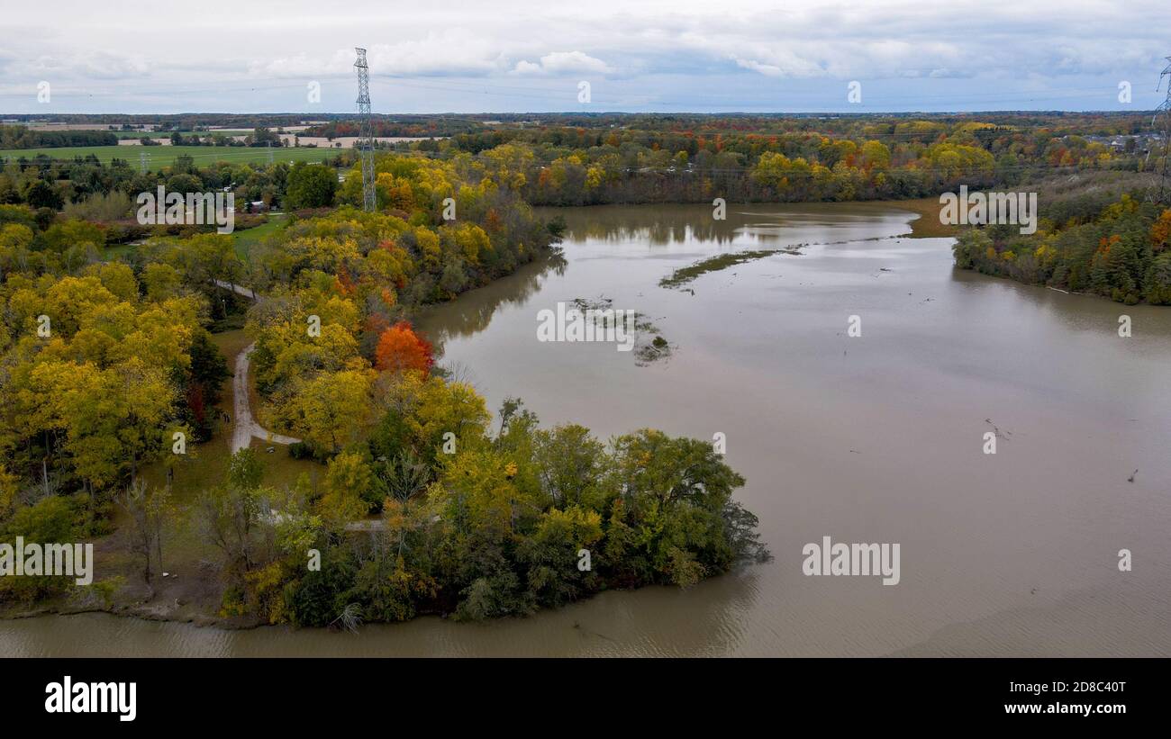 St.Thomas Ontario Canada Dalewood Reservoir Aerial 2020 Luke Durda/Alamy Foto Stock