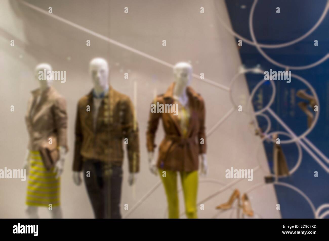 Immagine sfocata della finestra Store Display (Memorizza visualizzazione) Foto Stock