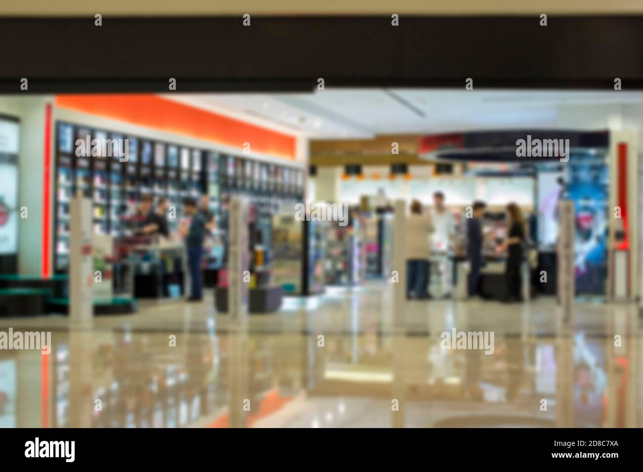 Centro commerciale, sfondo sfocato Foto Stock