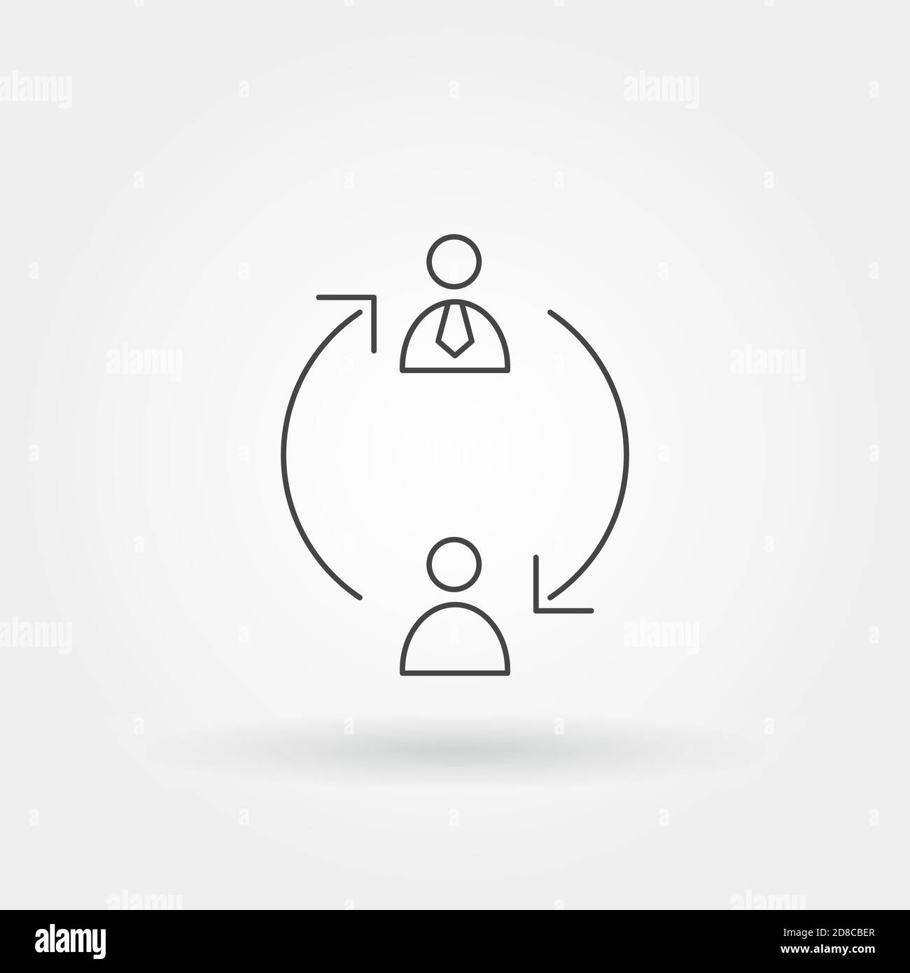 coaching singola icona isolata con linea moderna o stile di contorno Illustrazione Vettoriale