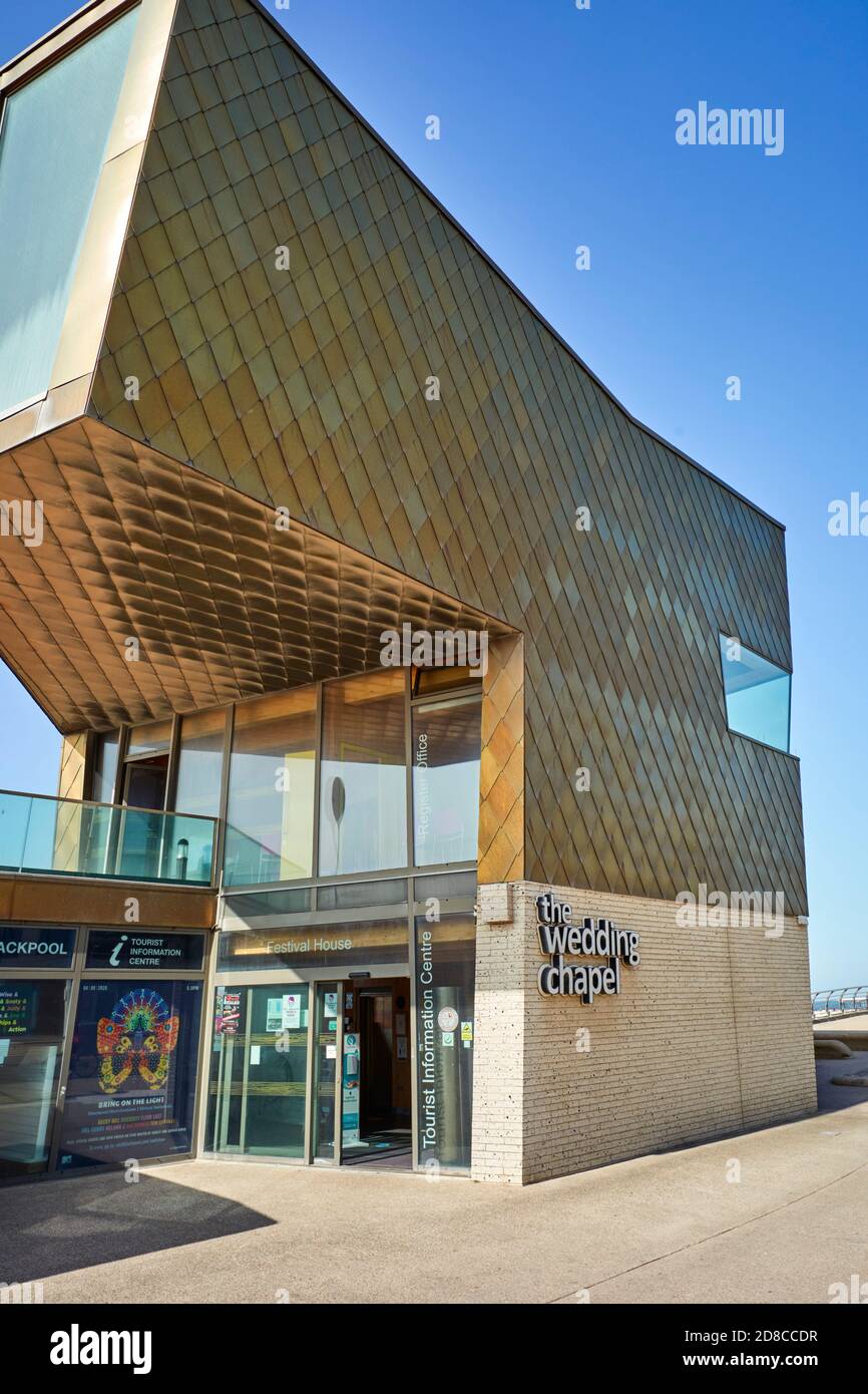 La cappella di nozze e ufficio di registrazione sul Prom a Blackpool Foto Stock