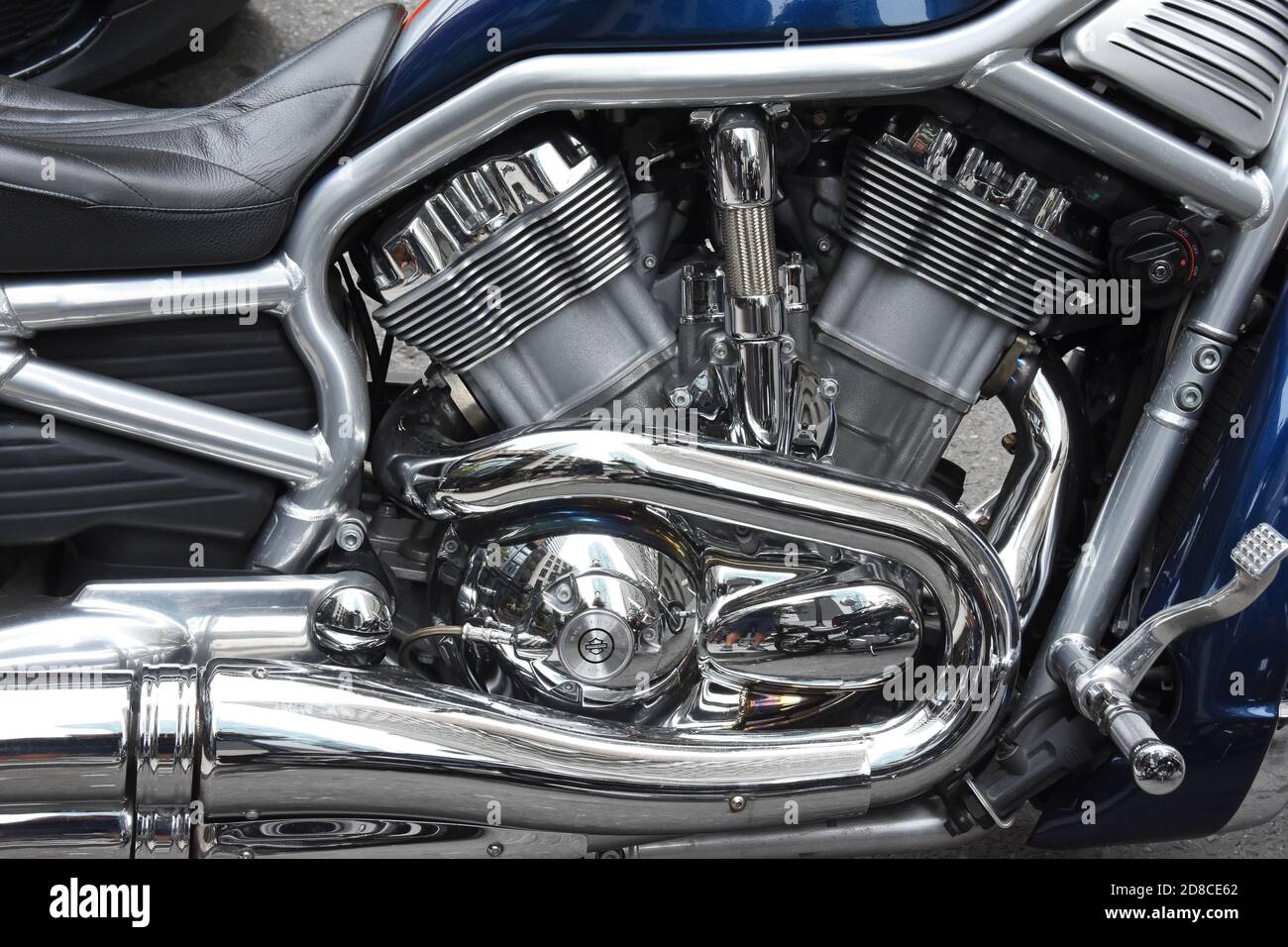 Motore per motociclette da vicino Foto Stock