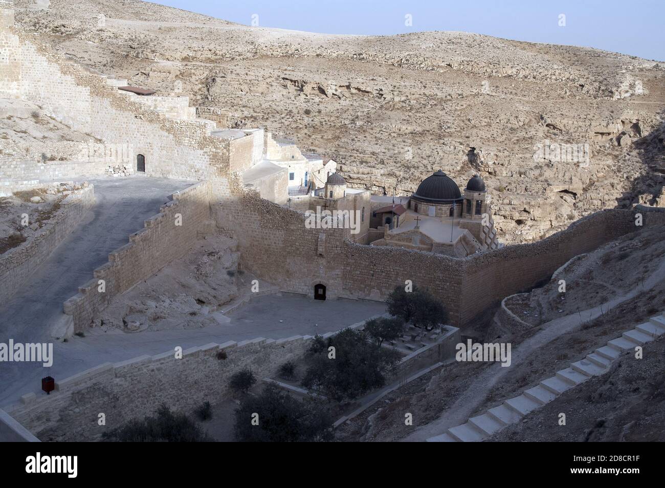 دير مار سابا Mar Saba, מנזר מר סבא, Israele, Izrael, ישראל; la Santa Lavra di San Sabbas; Wielka Ławra św. Saby; Sabas-Kloster; 玛尔萨巴 Foto Stock