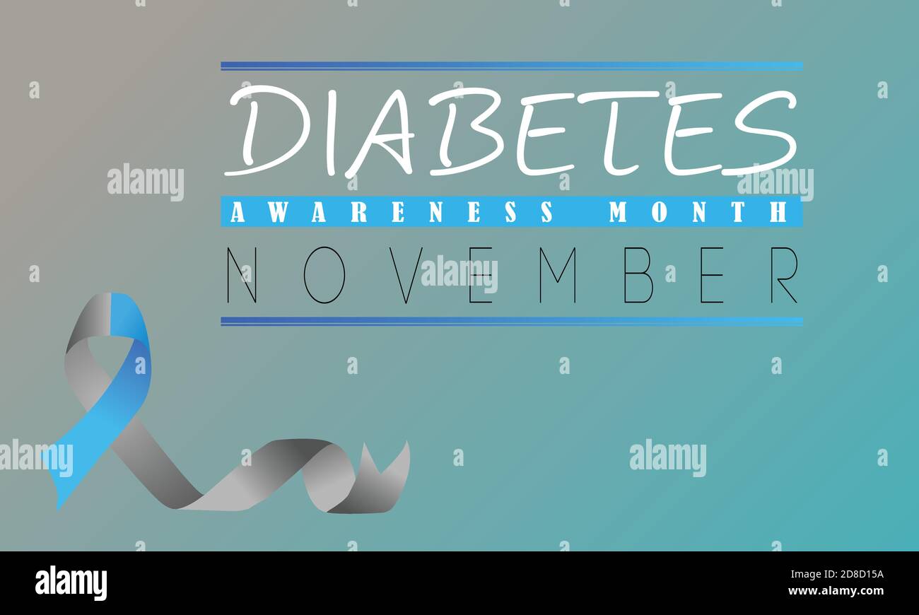 Banner o Poster Vector Design for Diabetes Awareness Month, Novembe Illustrazione Vettoriale Banner o Poster Vector Design for Diabetes Awareness Month, Novembe Illustrazione Vettoriale