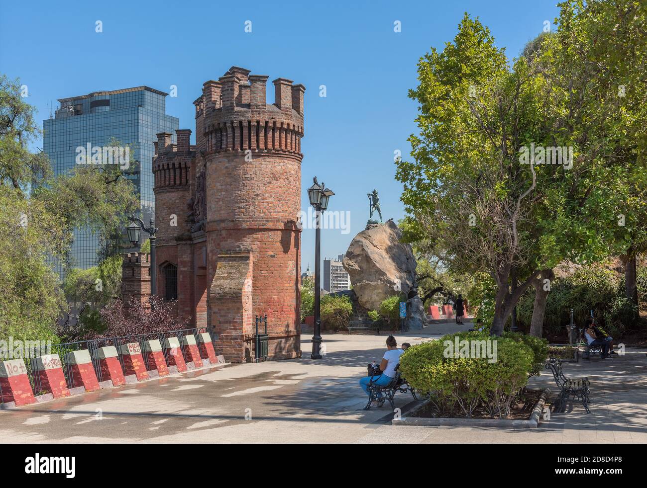 Santa Lucia Hill Park nel centro di Santiago, Cile Foto Stock