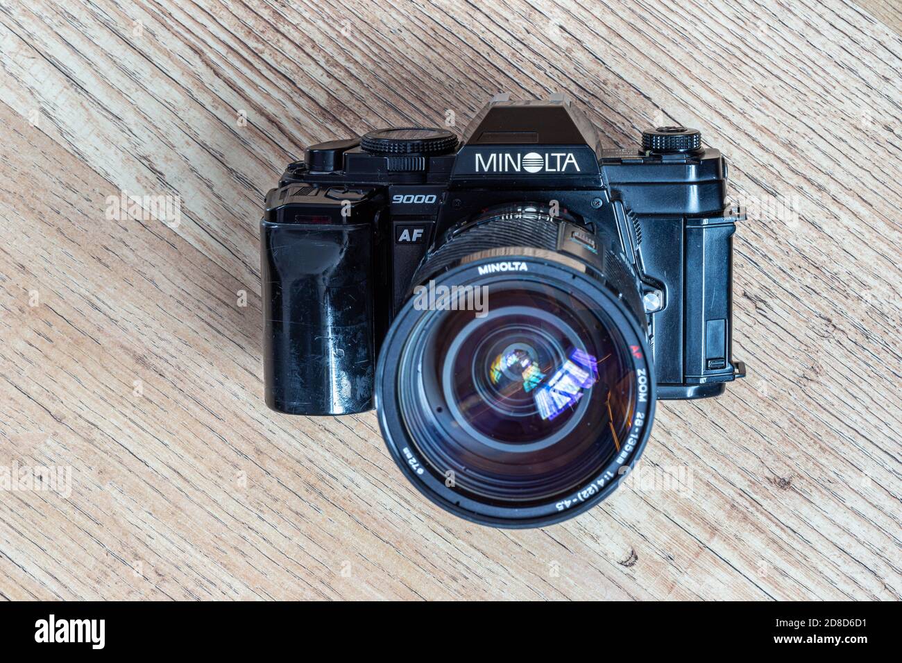 Minolta Classic fotocamera reflex autofocus dagli anni '80 al anni '90 Foto Stock