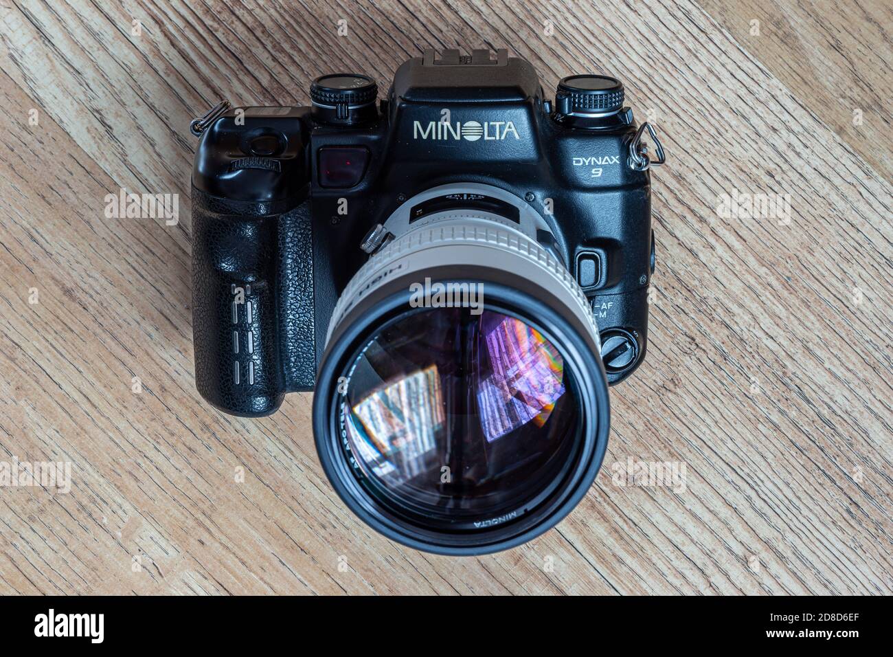 Minolta Classic fotocamera reflex autofocus dagli anni '80 al anni '90 Foto Stock