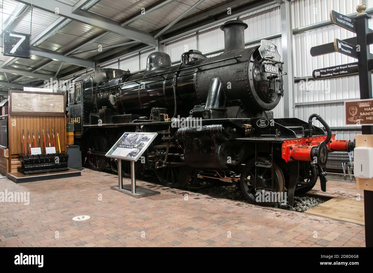 Intorno al Regno Unito - mostre al centro visitatori Engine House di Highley, in parte lungo la Severn Valley Railway Foto Stock