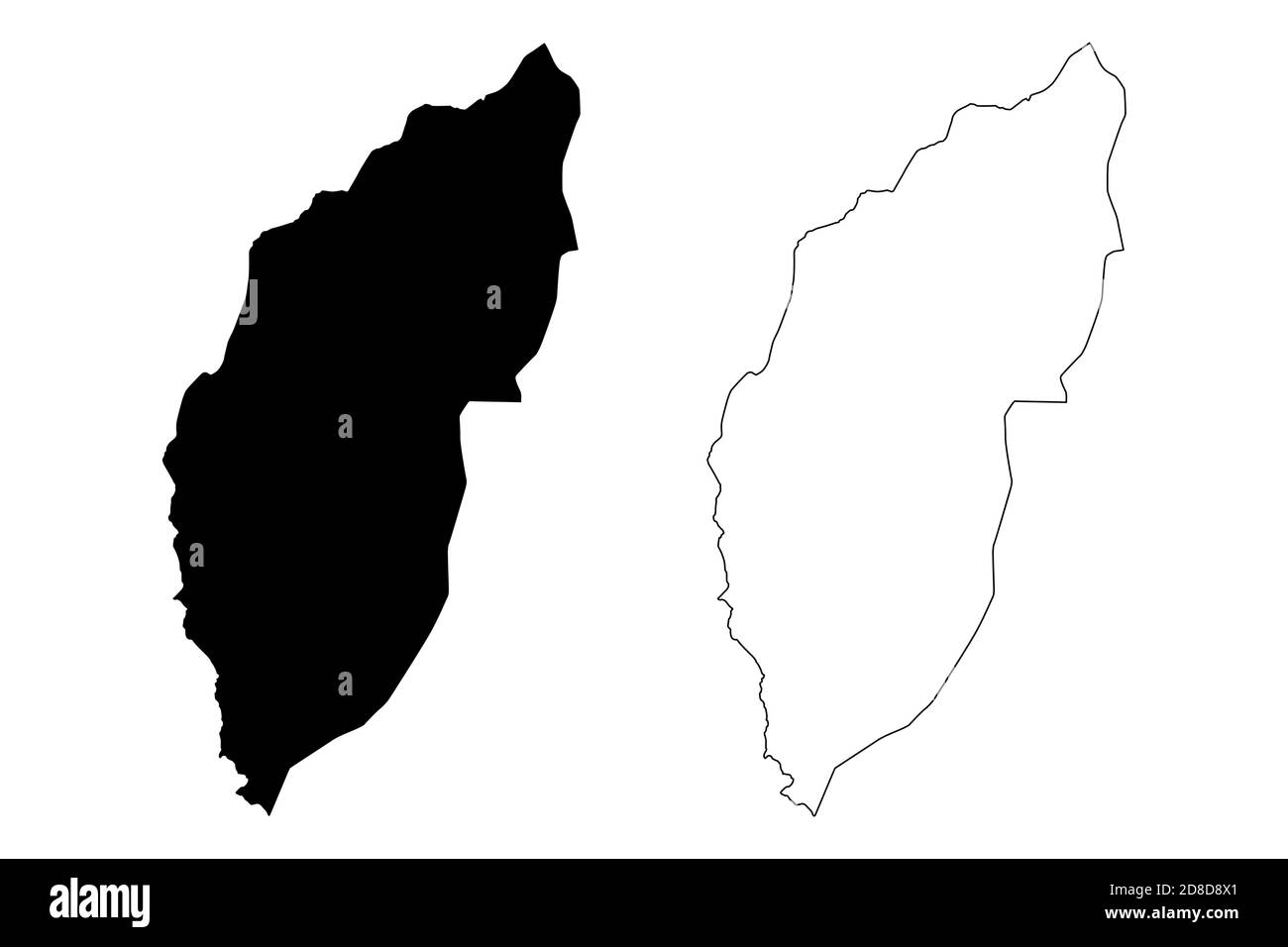 Lemba Distretto (Repubblica Democratica di Sao Tomé e Principe, San Tommaso e Principe) mappa vettoriale illustrazione, abbozzare schizzo Lemba mappa Illustrazione Vettoriale