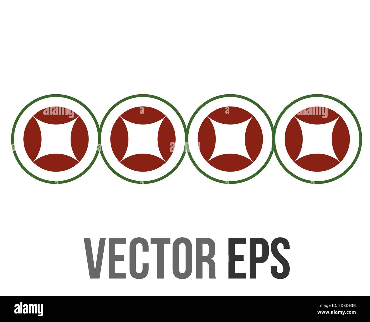 Il vettore isolato tradizionale Hong Kong vintage stile logo design immagine del modello Illustrazione Vettoriale