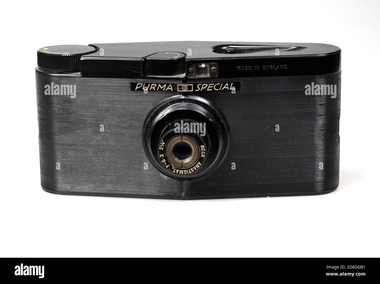Hunter Purma Special Camera - una macchina fotografica in metallo e bachelite degli anni '30 per film 127. Foto Stock