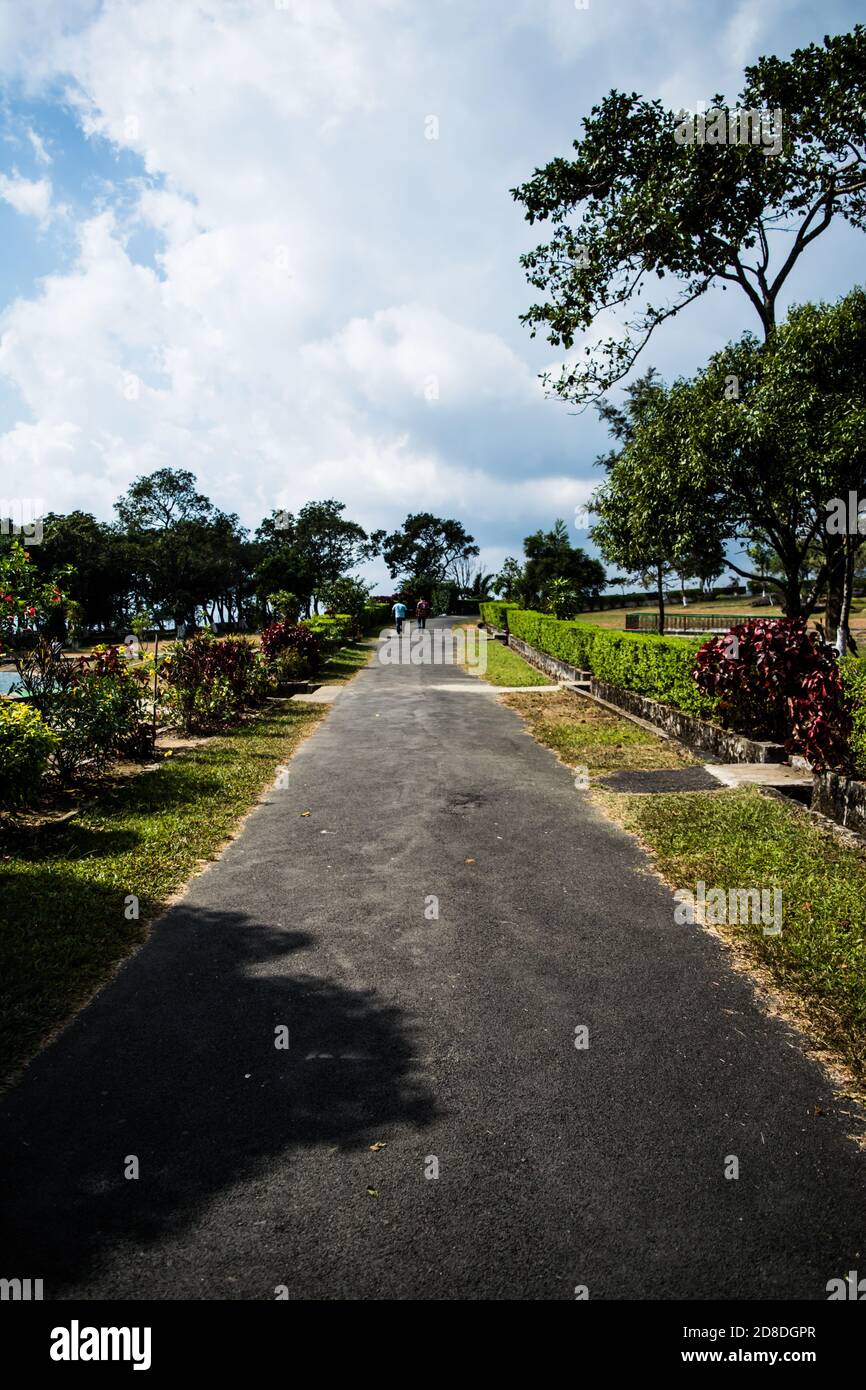 Eco Park Cherrapunji, Meghalaya. Splendida vista sui Green Canyons di Cherapunji, splendida vista sulle pianure del Bangladesh Foto Stock