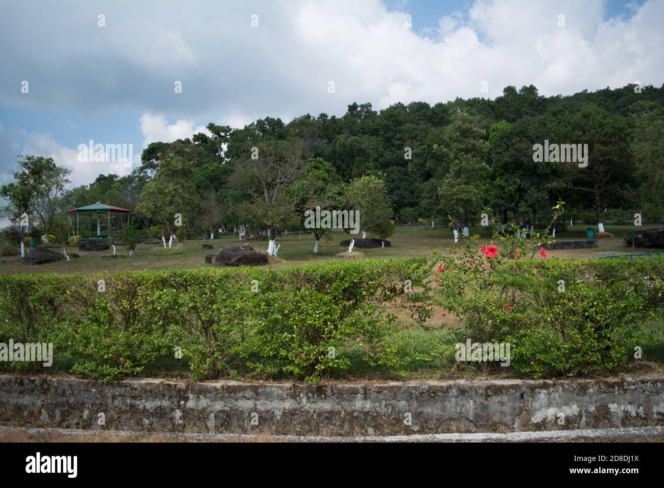 Eco Park Cherrapunji, Meghalaya. Splendida vista sui Green Canyons di Cherapunji, splendida vista sulle pianure del Bangladesh Foto Stock