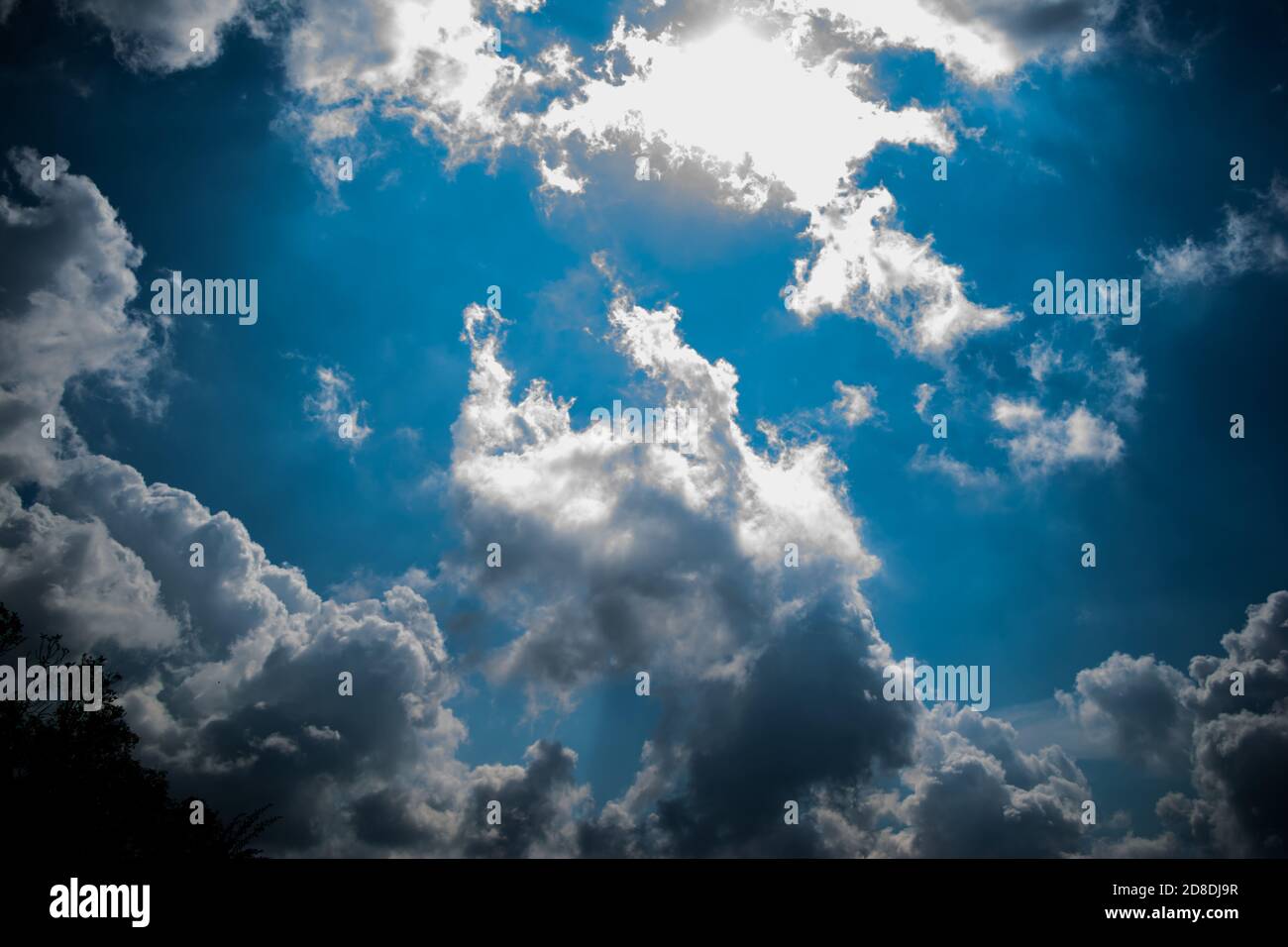 Cielo naturale e nuvole a Cherrapunji nello stato di Megalaya dell'India, India del Nord-Est Foto Stock