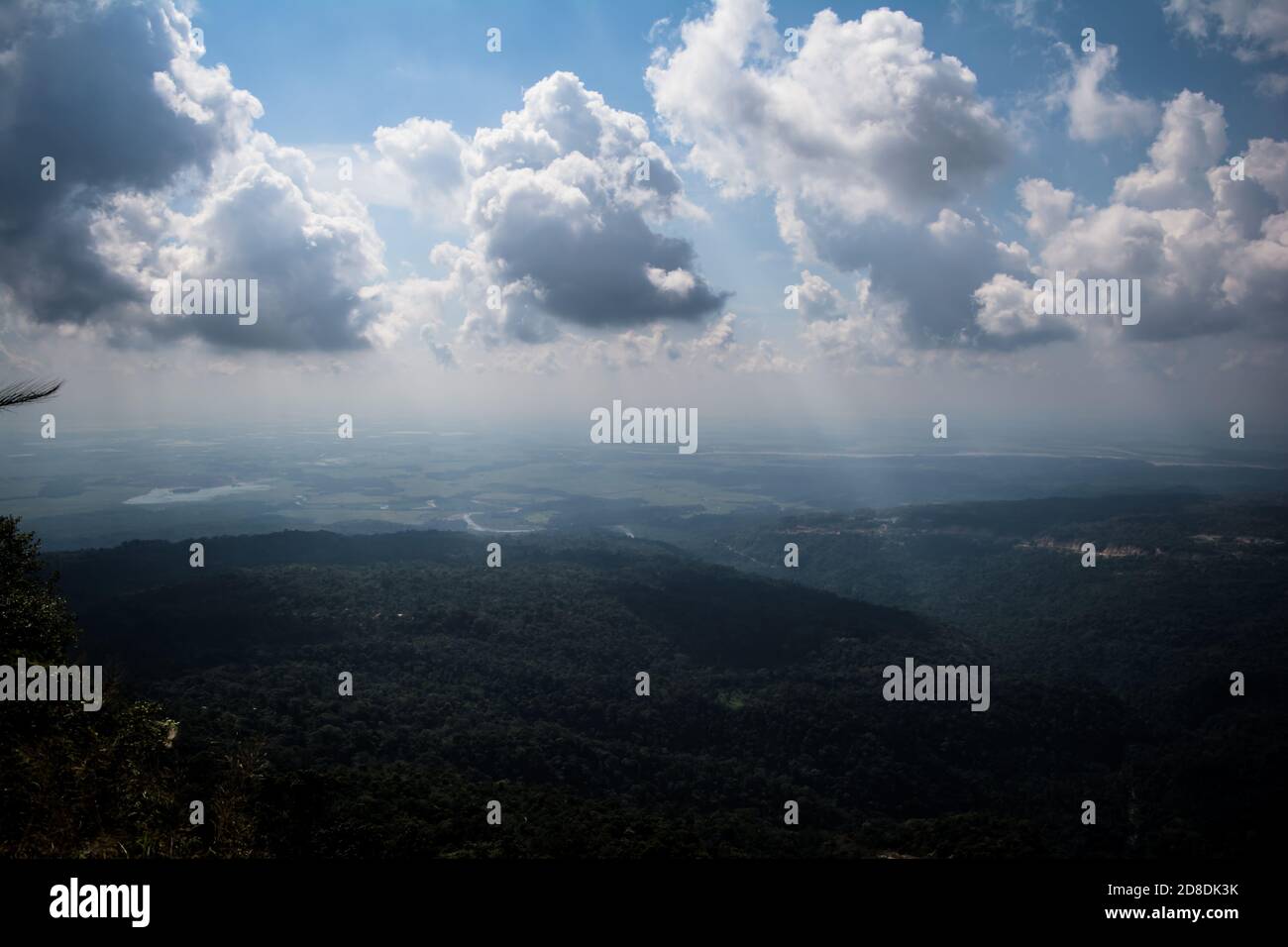 Eco Park Cherrapunji, Meghalaya. Splendida vista sui Green Canyons di Cherapunji, splendida vista sulle pianure del Bangladesh Foto Stock