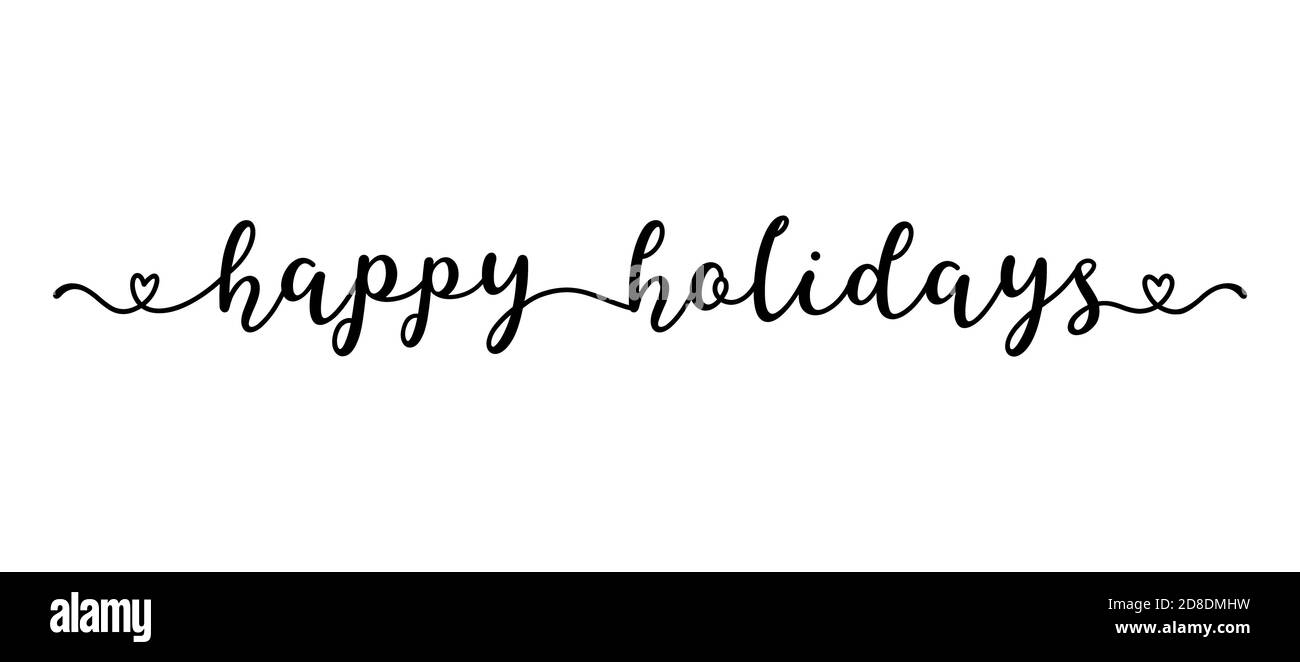 Mano abbozzato BUONE VACANZE citazione come banner. Lettere per poster, etichetta, adesivo, volantino, intestazione, scheda, annuncio, annuncio. Illustrazione Vettoriale