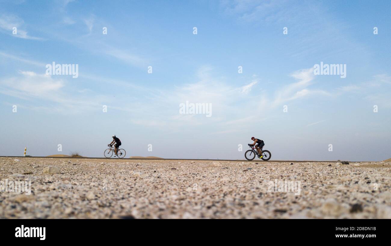 Cavalieri della bicicletta Foto Stock