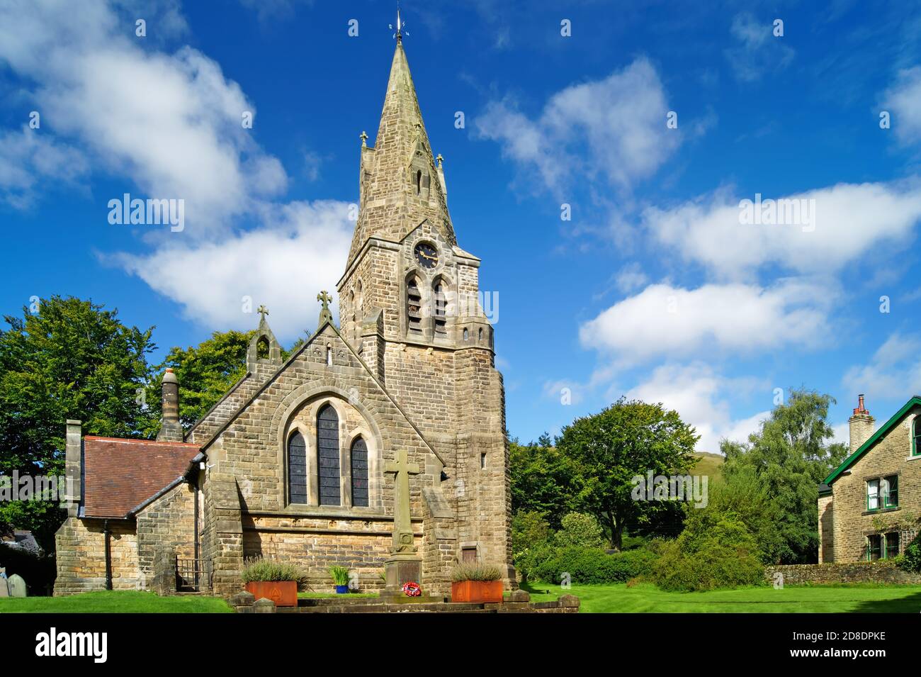 Regno Unito, Derbyshire, Peak District, Edale, Chiesa della Santa Trinità Foto Stock