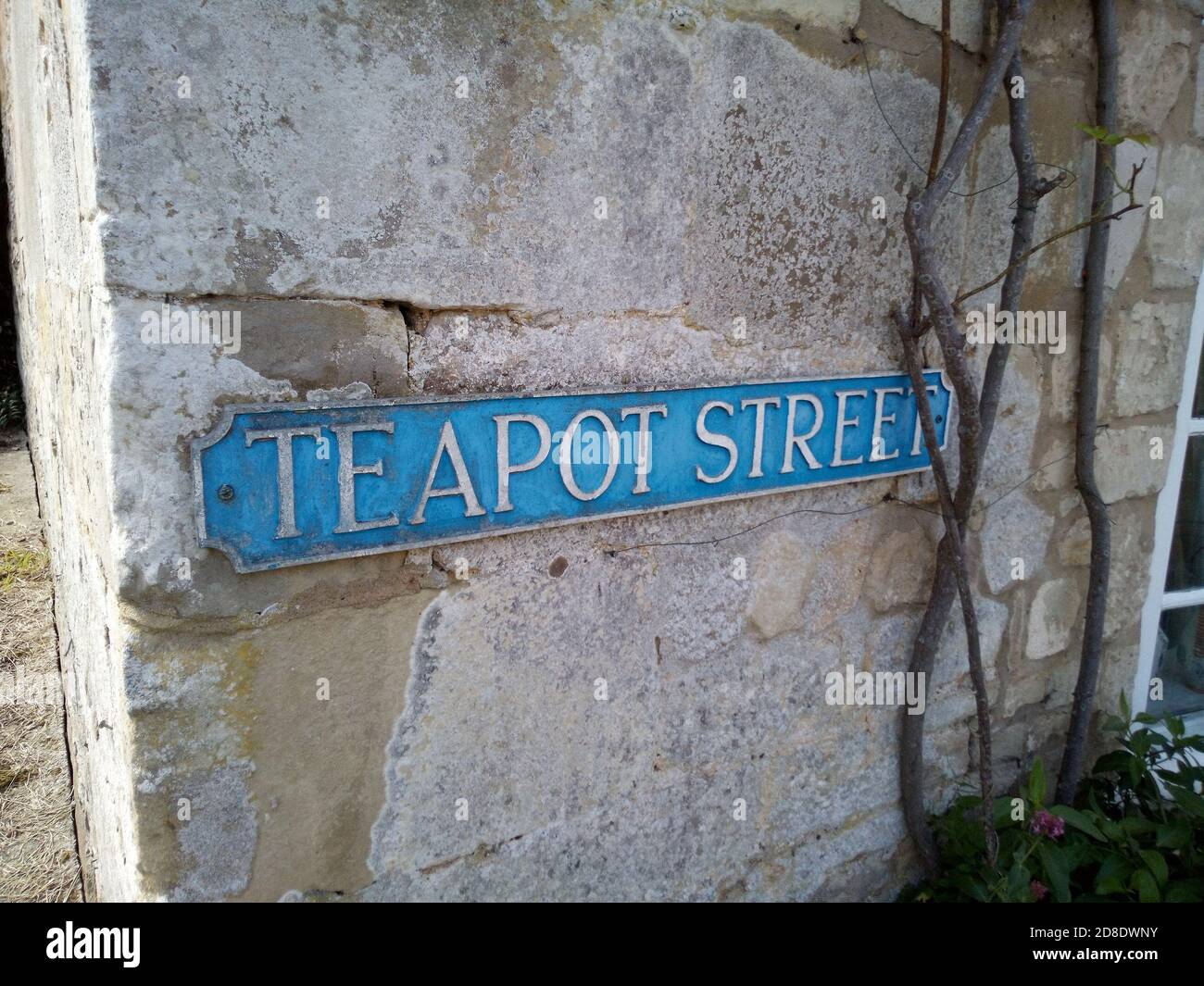 Insolito nome di strada per Teapot Street in Wylye Village Nel Regno Unito Foto Stock