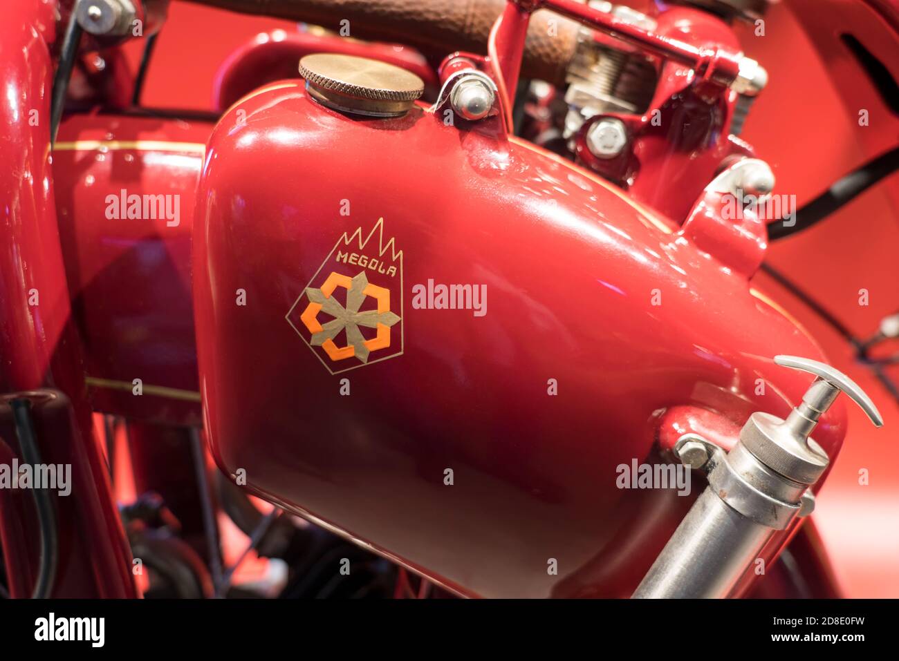 Logotipo del motociclo Megola Sport, Germania, 1922, Museo PS.SPEICHER, Einbeck, bassa Sassonia, Germania, Europa Foto Stock