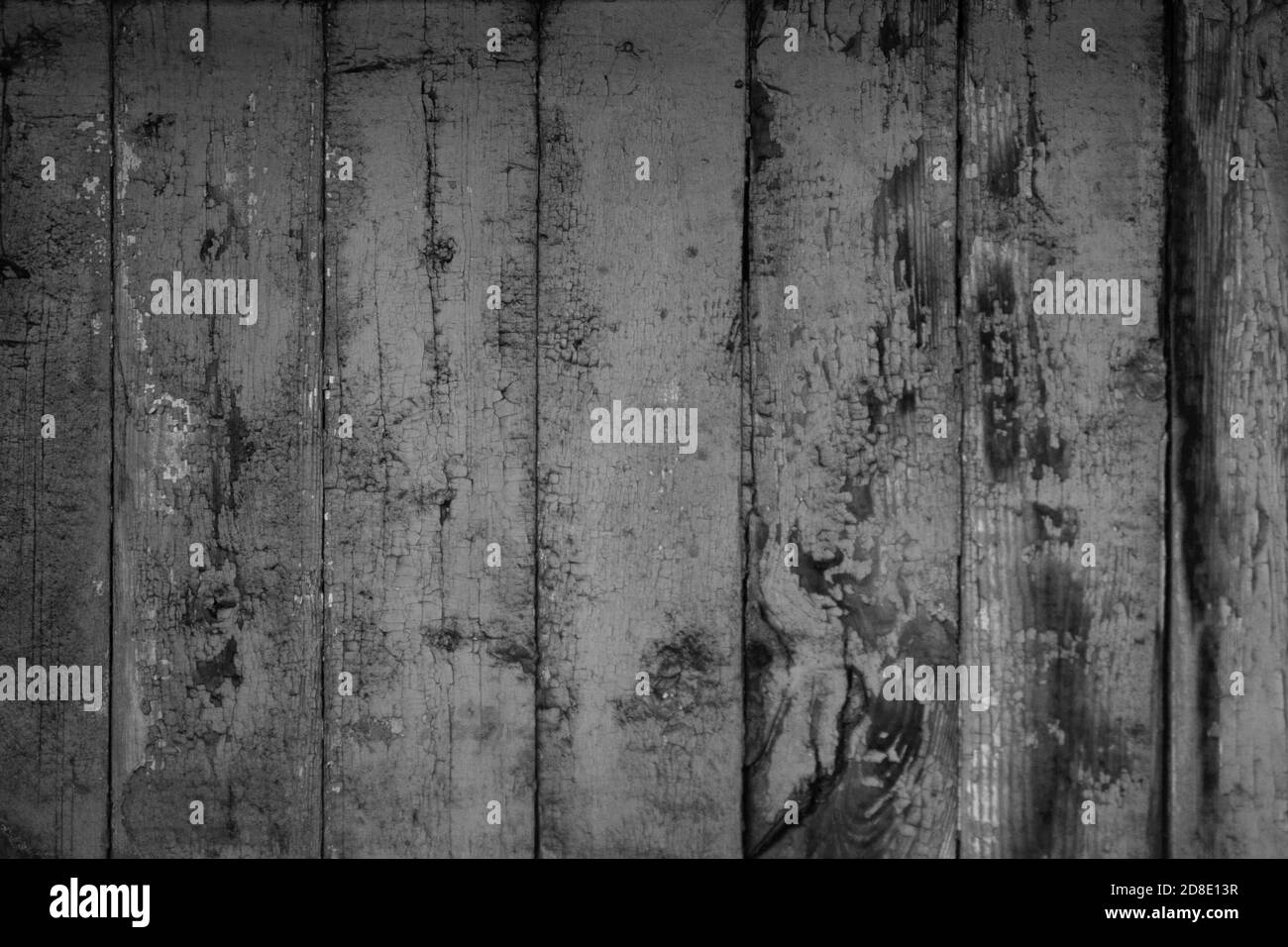 Bianco e nero vecchio vintage rustico tavole di legno tavolo texture sfondo Foto Stock