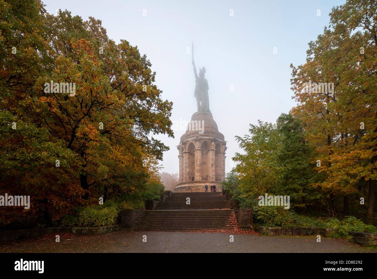 1838, Hermannsdenkmal, 1875 - Entwürfen nach von Ernst von Bandel erbaut und am 16. Agosto 1875 eingeweiht. Foto Stock