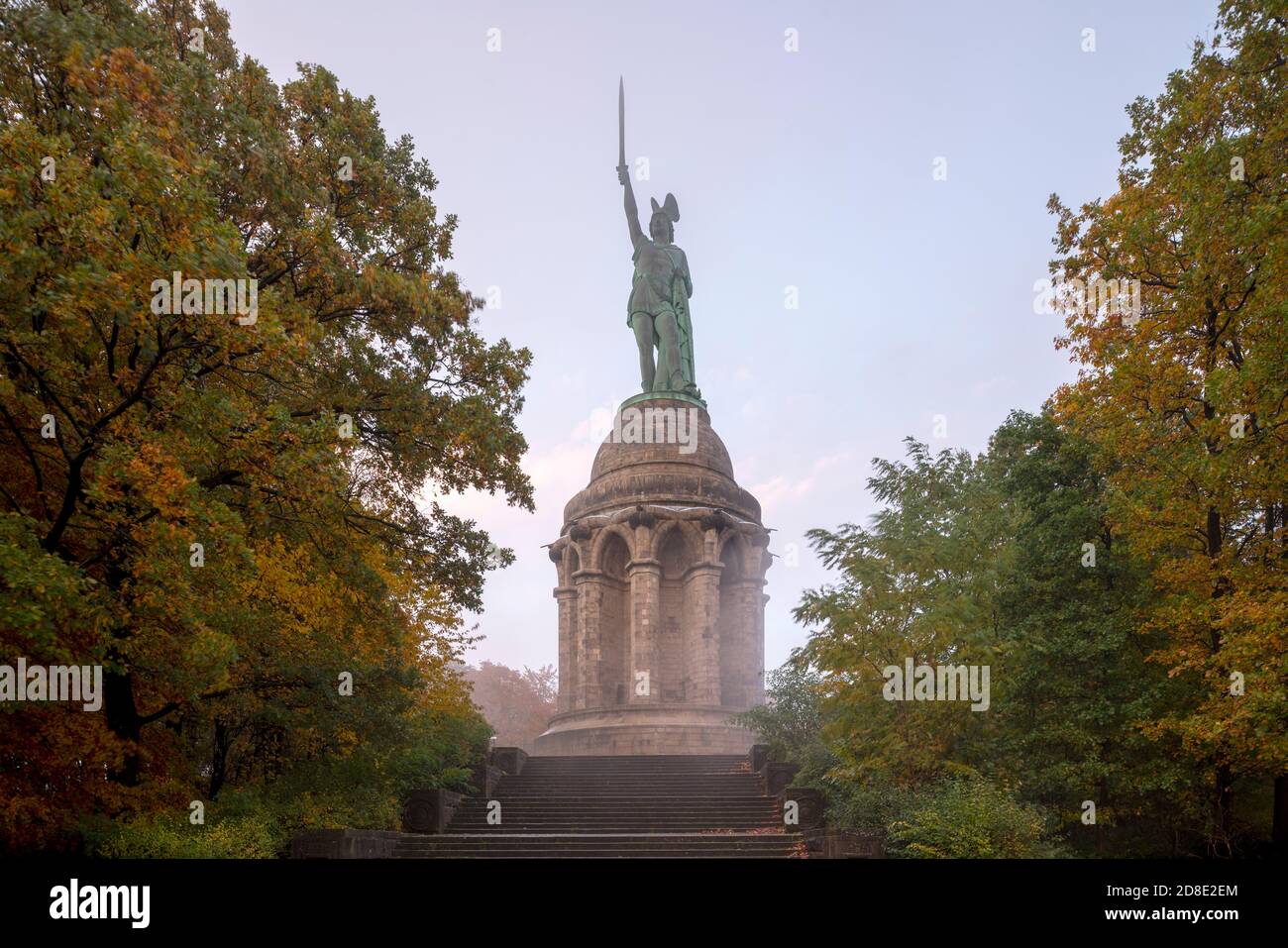 1838, Hermannsdenkmal, 1875 - Entwürfen nach von Ernst von Bandel erbaut und am 16. Agosto 1875 eingeweiht. Foto Stock